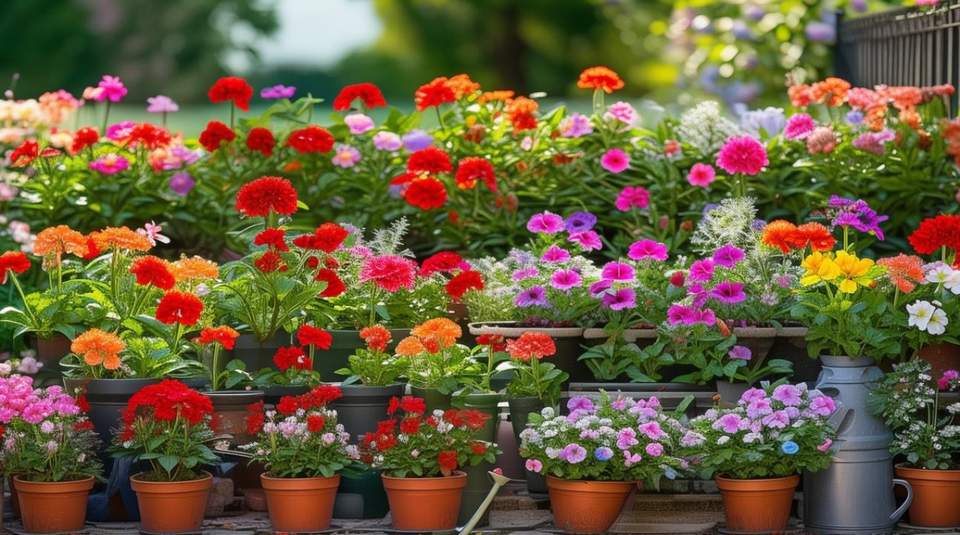 夏天盆栽花卉，夏天盆栽花卉怎么养护-图1