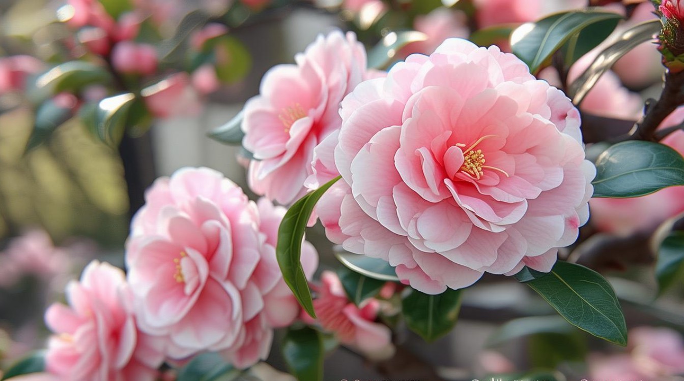 茶花盆栽开花 图片，茶花盆栽开花 图片大全-图1