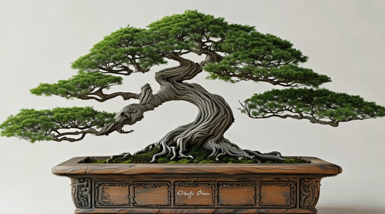 盆栽老花木，老木桩花盆-图1
