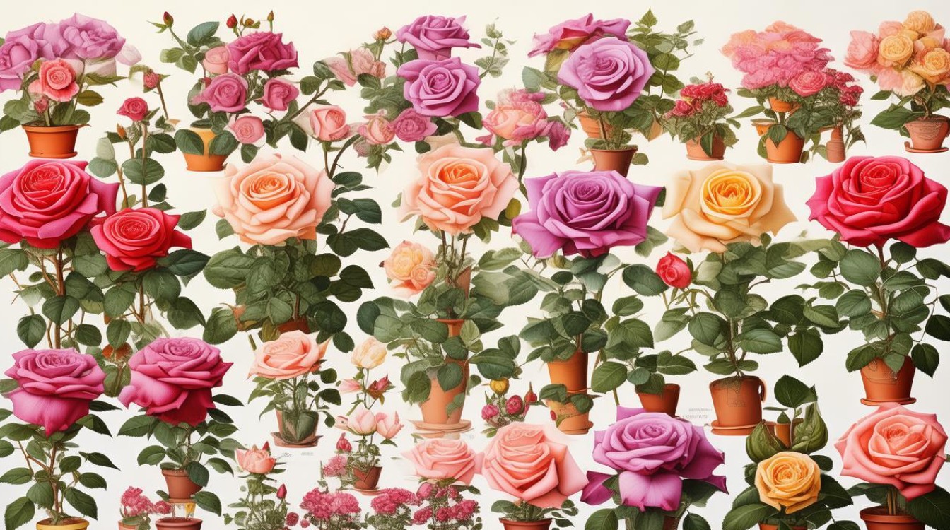 植物盆栽玫瑰图片大全，植物盆栽玫瑰图片大全大图-图1