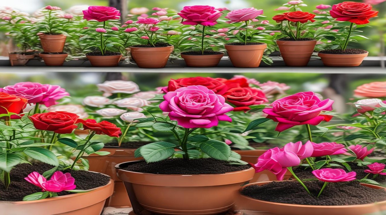 玫瑰花盆栽培，玫瑰花盆栽培技术与管理-图1