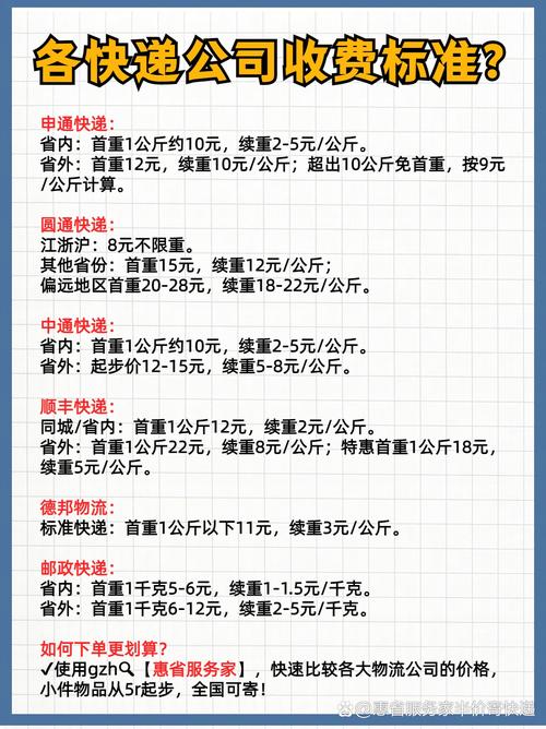 天天物流公司收费标准